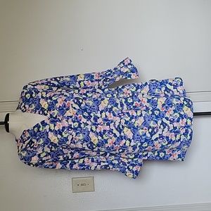 Daily Thread Floral Loose Fitting Pull-on Tunic Dress